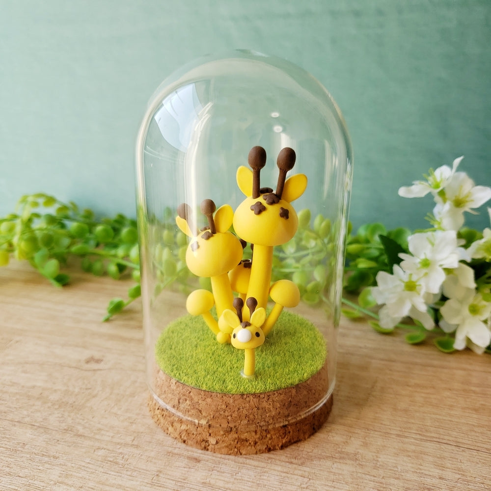 ノームさんの魔法農園 =キリシメジ群生ガラスドーム ハンドメイド